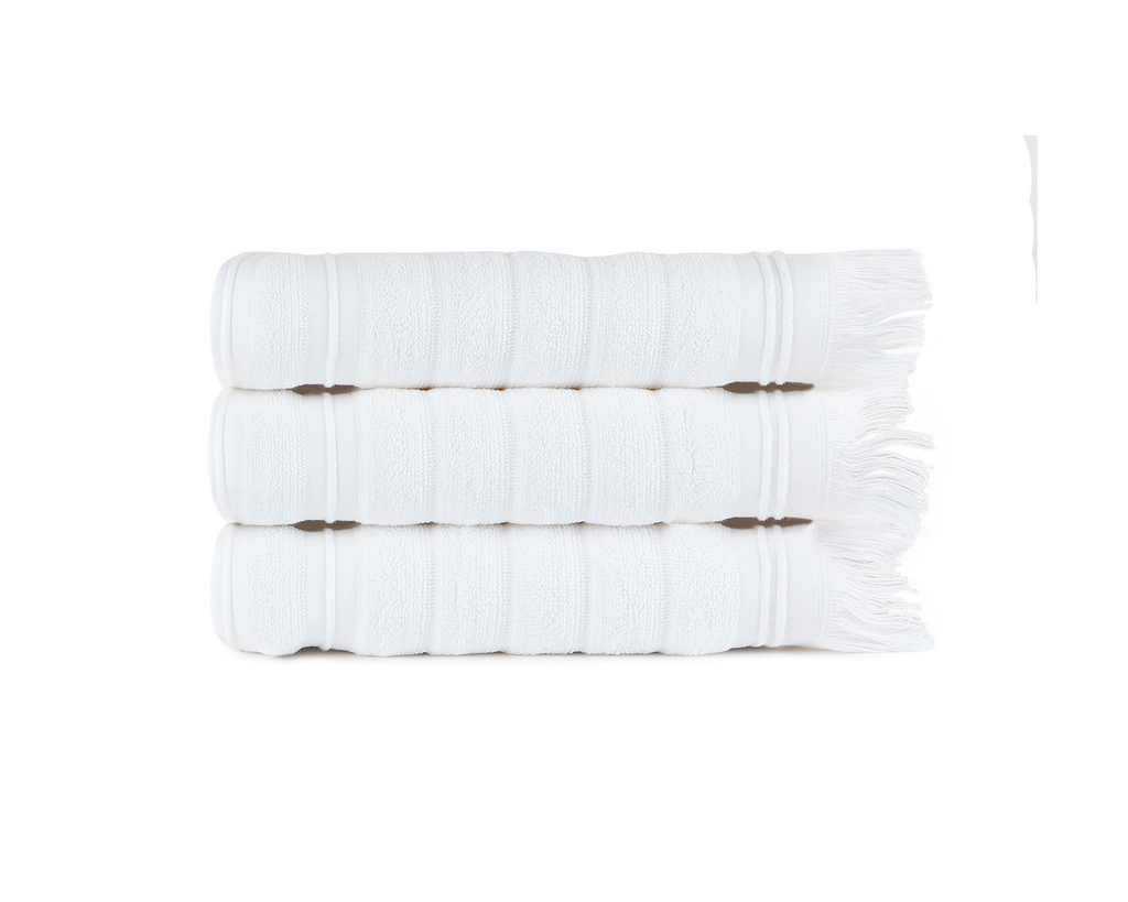 Conjunto toalhas com franjas 500 g/M² NATURAL