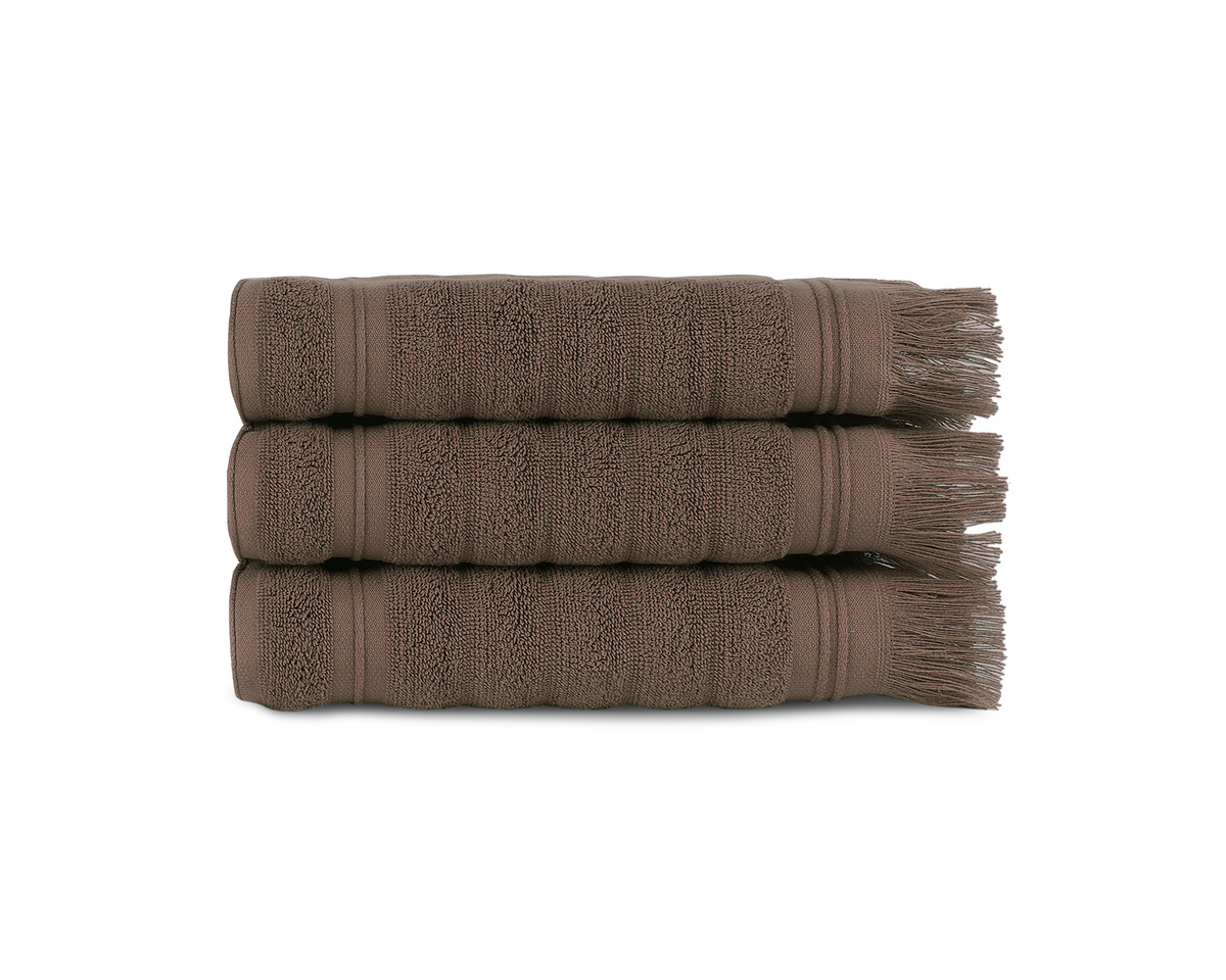 Conjunto toalhas com franjas 500 g/M² NATURAL