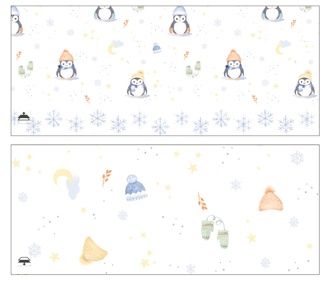 Jogo de lençois infantil flanela PINGUIM